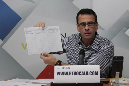 Capriles: Este 26 de abril inició formalmente el proceso de revocatorio contra Maduro