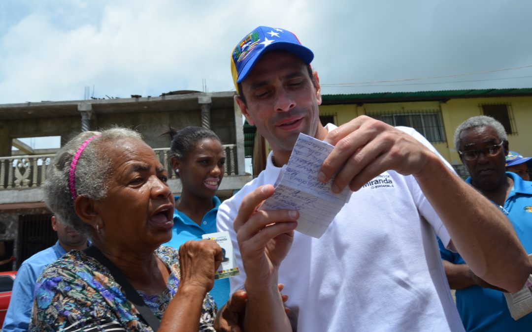 Capriles: La guerra que hay que declarar en Venezuela es contra el hambre