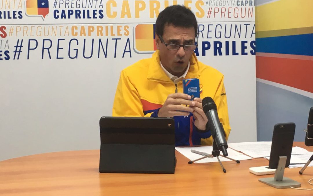 Capriles: Al revocatorio sólo le falta el paso del 20% de manifestaciones de voluntad