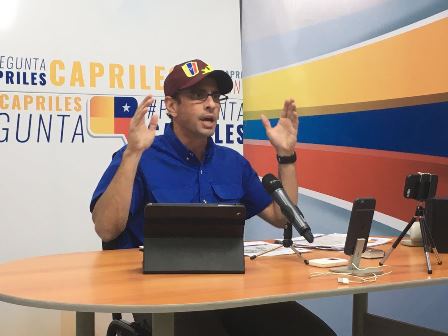 Capriles: El reto es que más de 1 millón de personas asistan a Toma de Caracas