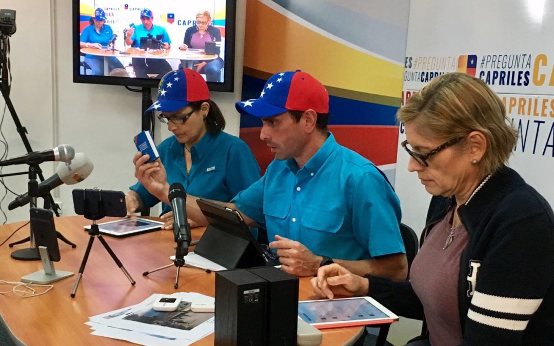 Capriles: Nuestra agenda es la Constitución