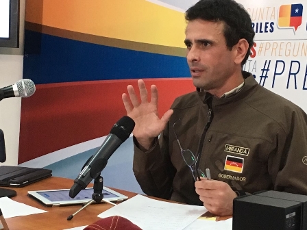 Capriles: la Toma de Venezuela va este miércoles en Caracas y en todo el país