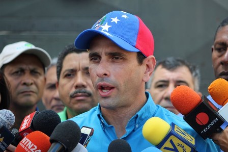 Capriles: Si no defendemos el Revocatorio, no hay garantía de que volvamos a tener elecciones