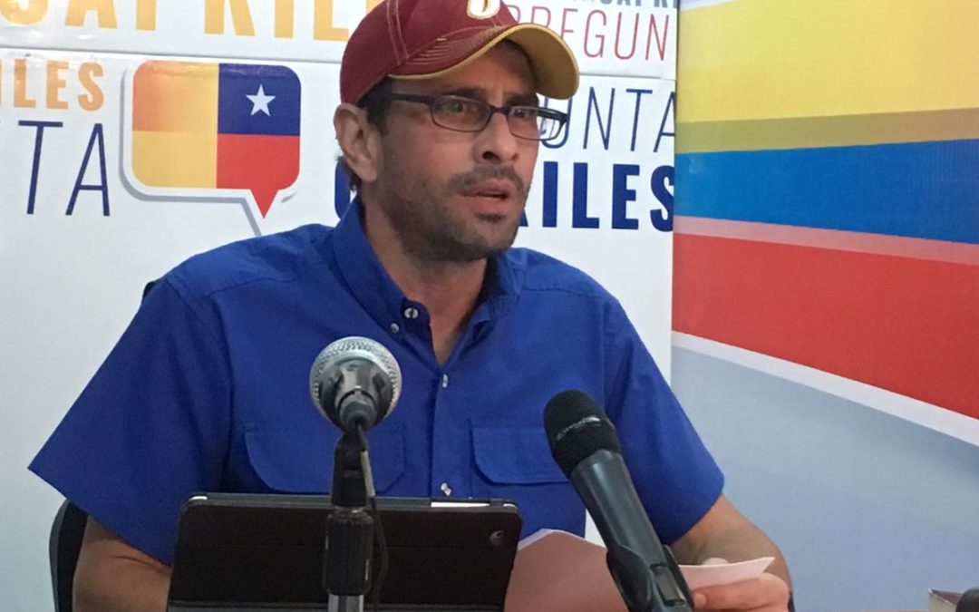 Capriles: Recolección de billetes es una bomba de humo para esconder la crisis económica