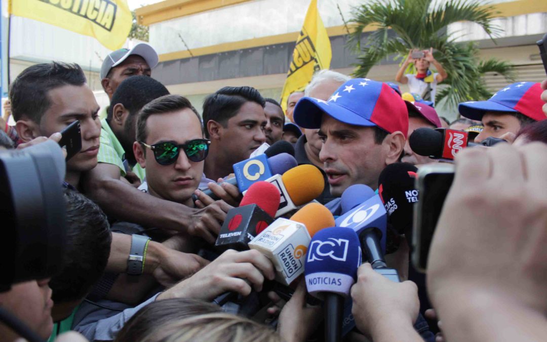 Capriles asomó que desde EEUU anunciarán nuevas sanciones contra funcionarios del gobierno de Maduro