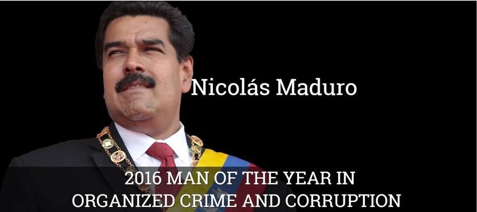 Maduro es elegido «Hombre del Año» en crimen organizado y corrupción