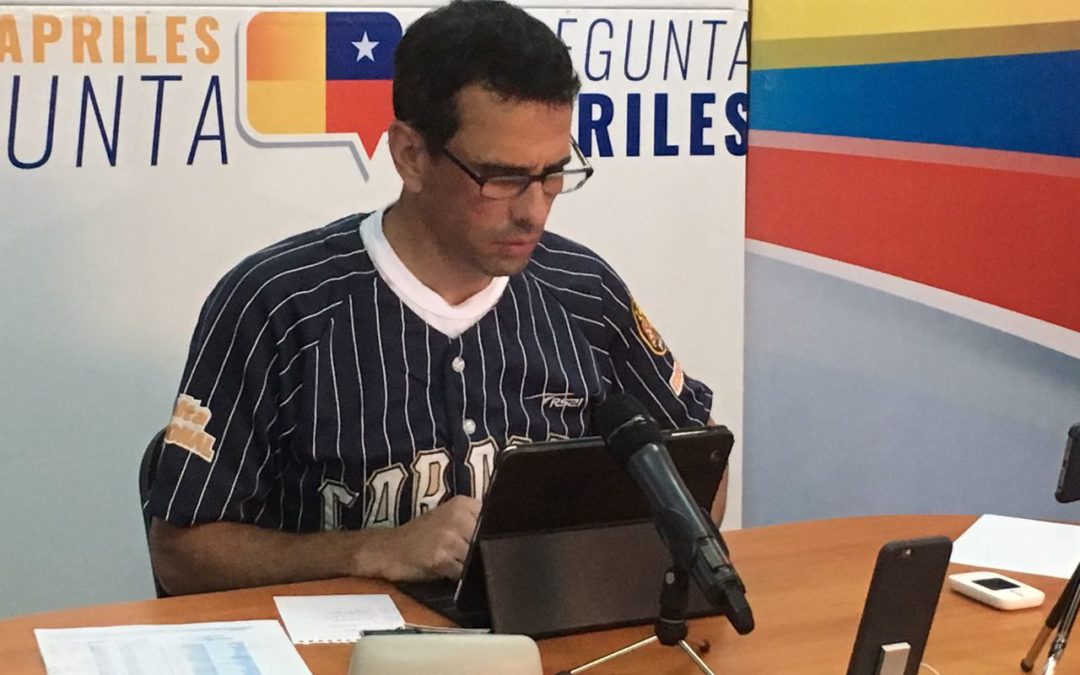 Capriles: El Gobierno tiene que entrar por el hilo constitucional y aceptar contarse