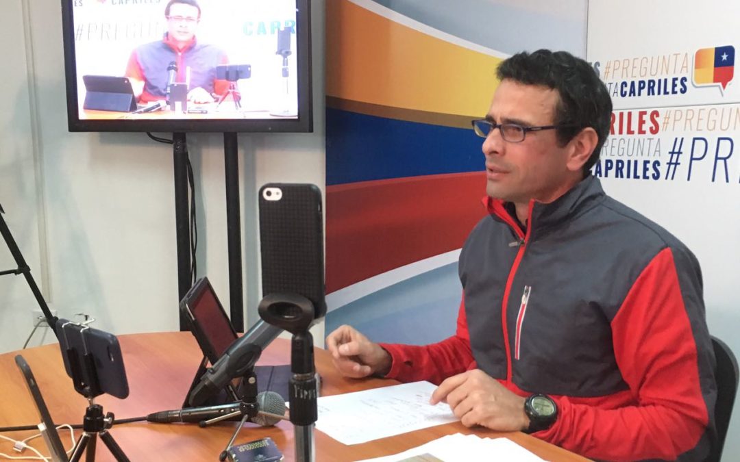 Capriles: Nuevo llamado a diálogo busca mantener a comunidad internacional distraída