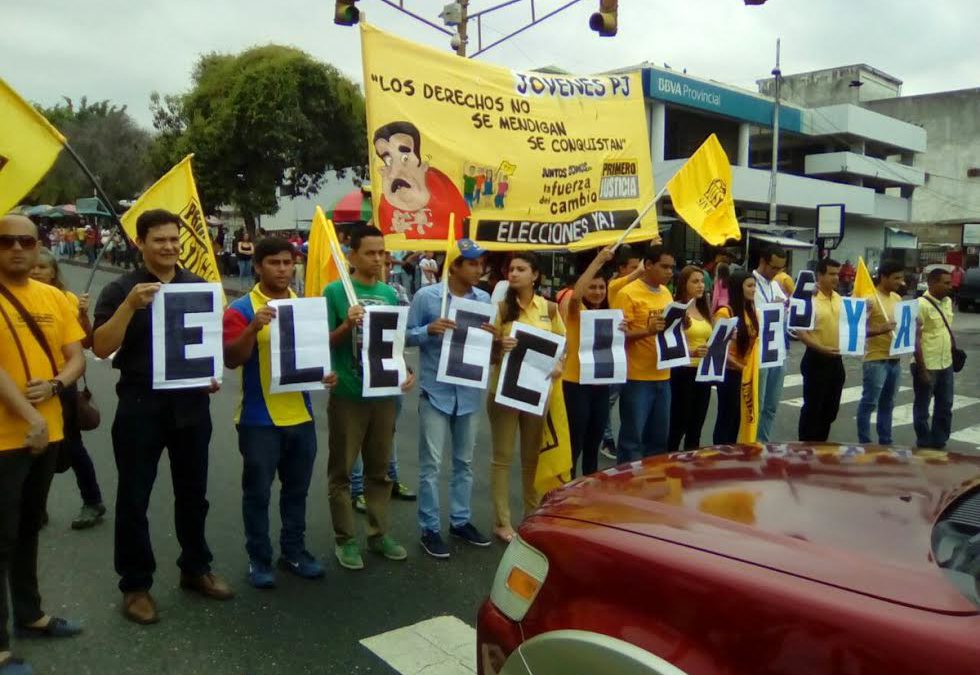 Primero Justicia exige en las calles de toda Venezuela Elecciones Ya