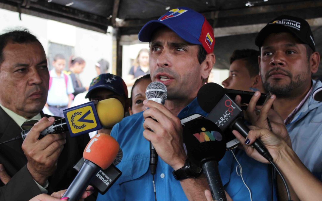 Capriles: El primer interesado en desestabilizar es el gobierno