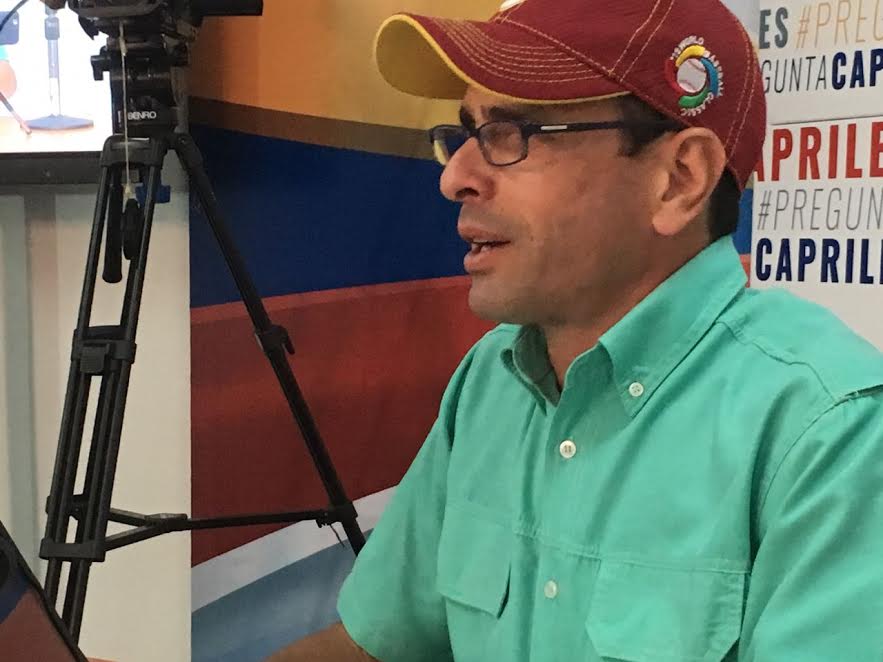 Capriles: Si venezolanos no reaccionan, tampoco habrá elecciones este año