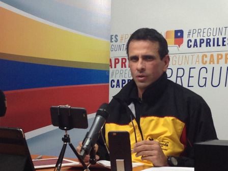 Capriles: Carta Democrática busca restituir hilo constitucional