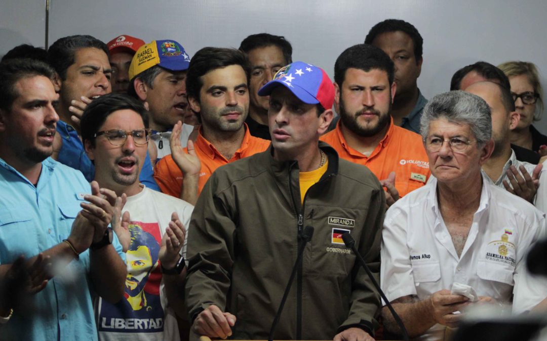 Capriles: Tenemos una obligación y la vamos a cumplir