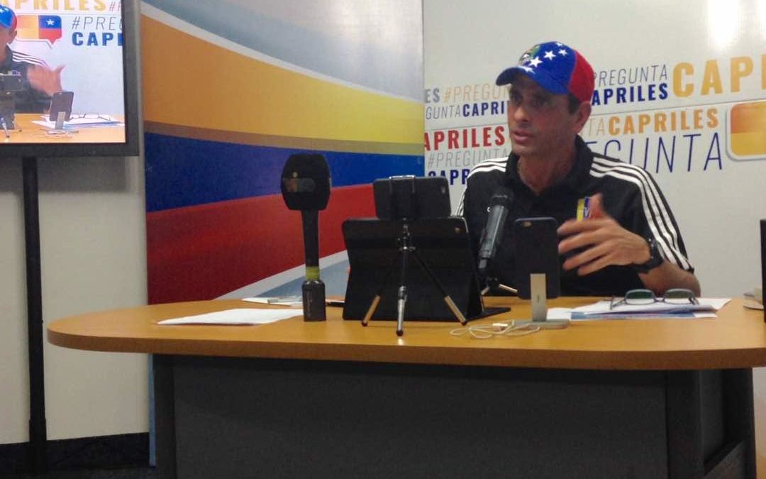 Capriles: Este 19 A es la marcha de quienes queremos cambio en Venezuela