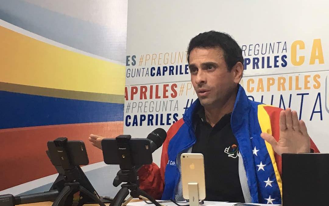 Capriles: Las bases comiciales de la constituyente es un golpe de Estado continuado