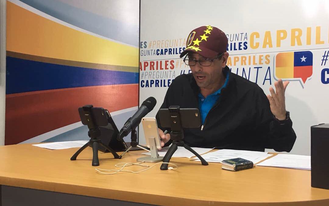 Capriles: Interés del gobierno no es una nueva constitución, sino tener poder supremo