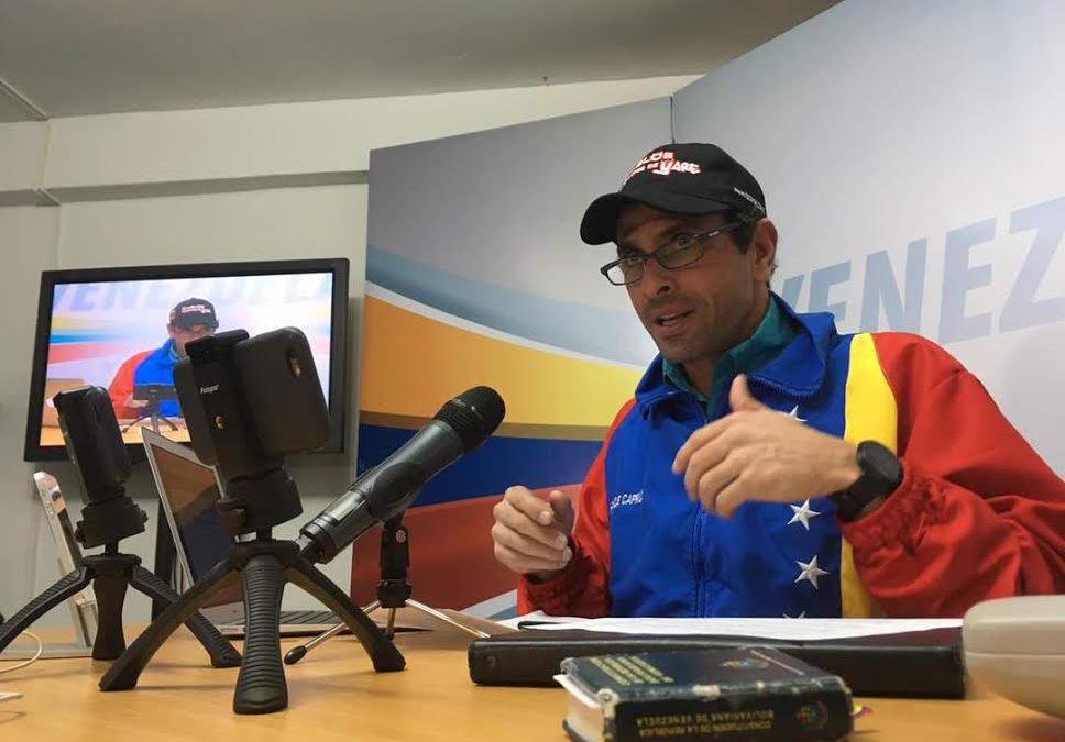 Capriles: «Elecciones regionales convocadas por Lucena son para lavarle la cara al gobierno»
