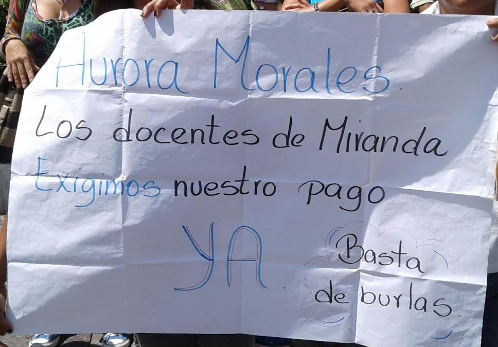 Docentes mirandinos volvieron a protestar en las calles