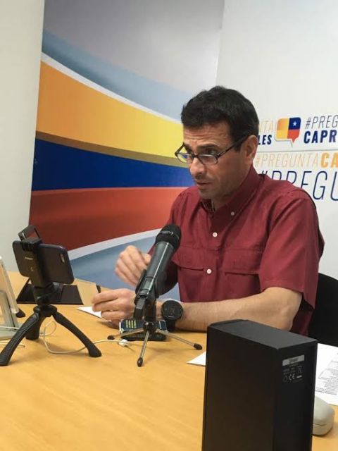 Capriles: El 16J ratificaremos que queremos vivir en democracia