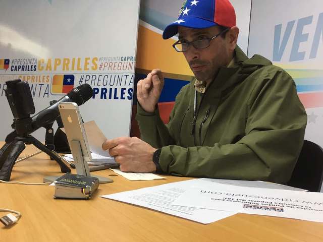 Capriles: La consulta popular del 16J será el Referéndum que el gobierno se niega a realizar