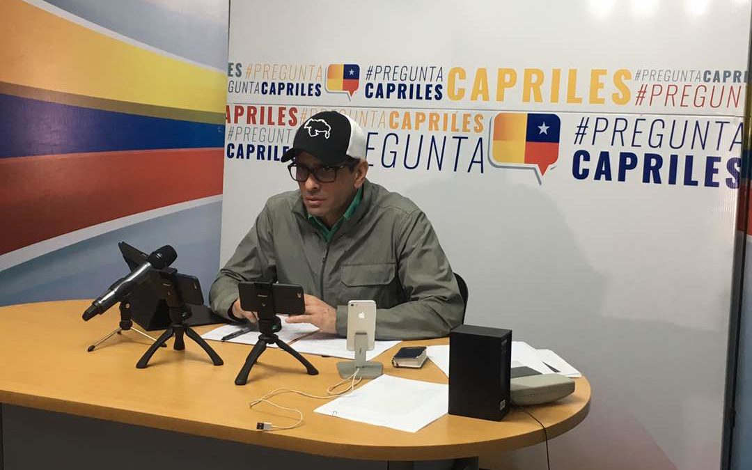 Capriles sobre paro cívico: No habrá «candelita» porque protesta será silenciosa