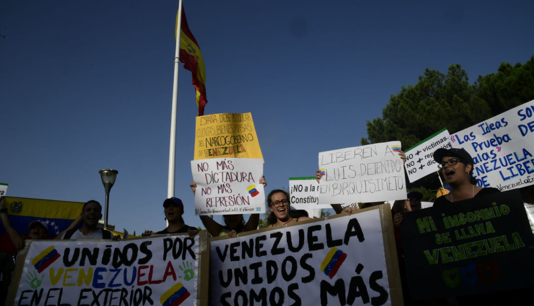 Venezolanos se manifiestan en Madrid contra la Constituyente “fraudulenta”