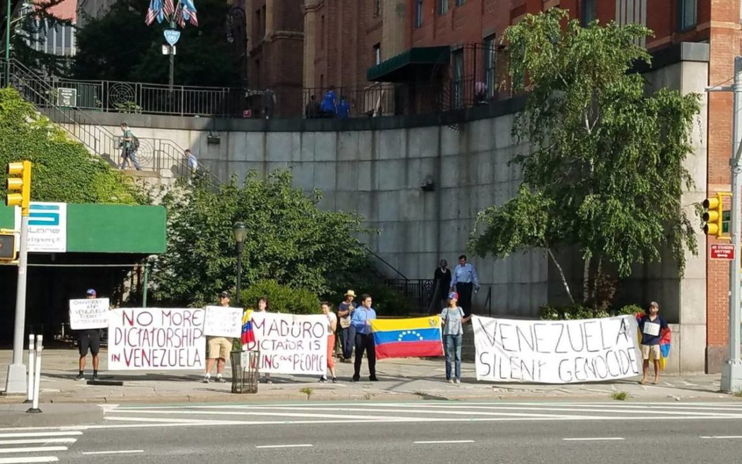 Venezolanos en Nueva York rechazan visita de Moncada y Lucena en la ONU