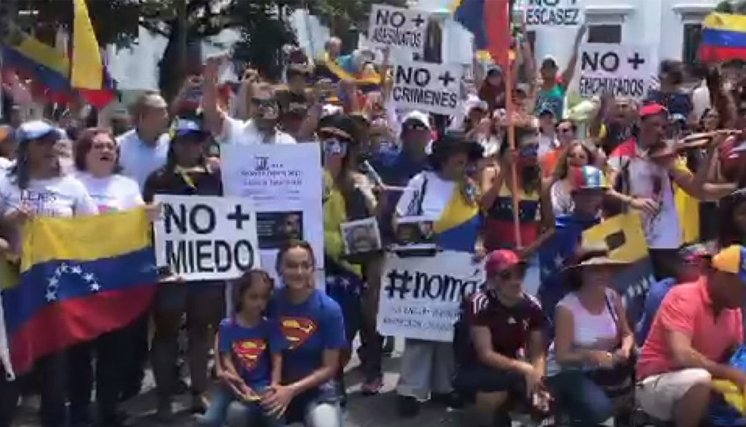 Venezolanos en Puerto Rico protestan en contra de la Asamblea Nacional Constituyente