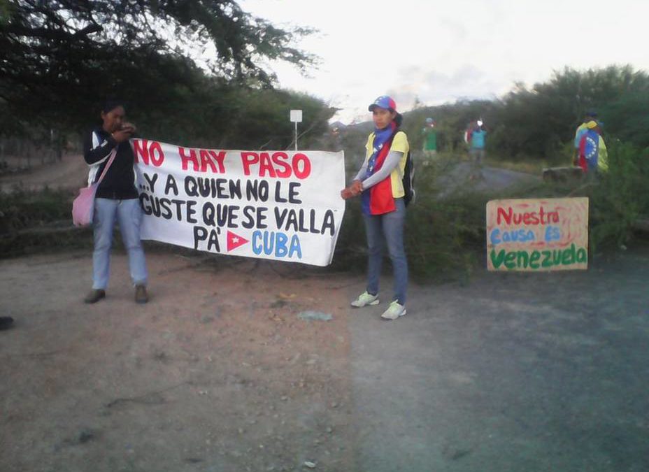 Manifestantes trancaron la carretera Lara – Falcón