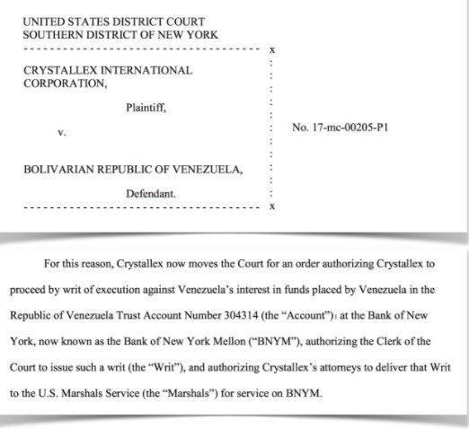 Juez de Nueva York ordena embargar 1.200 millones de dólares del gobierno venezolano