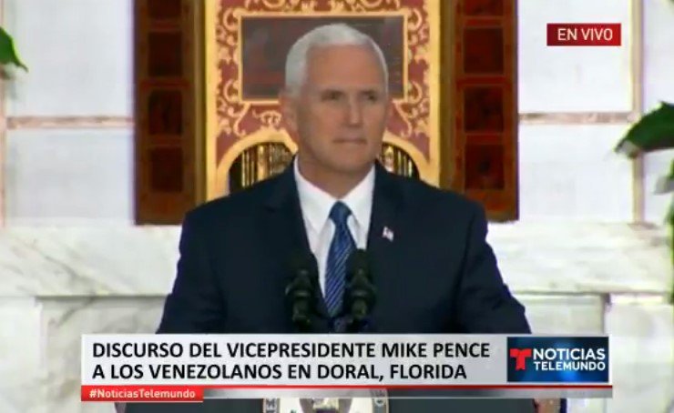 Pence: Lograremos una solución pacífica a la “brutalidad y barbaridad” del régimen de Maduro