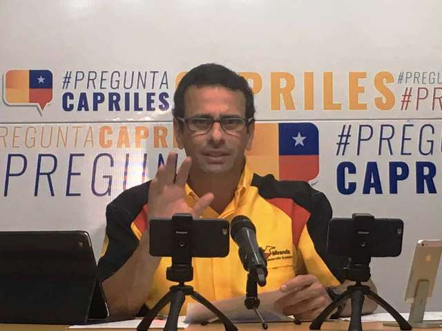 Capriles: La única posibilidad de negociación es que podamos ejercer nuestros derechos