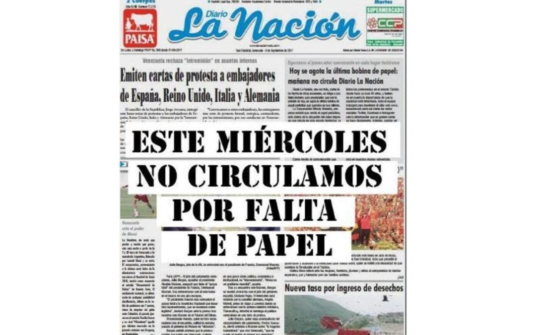 Diario La Nación no circulará este miércoles por falta de papel
