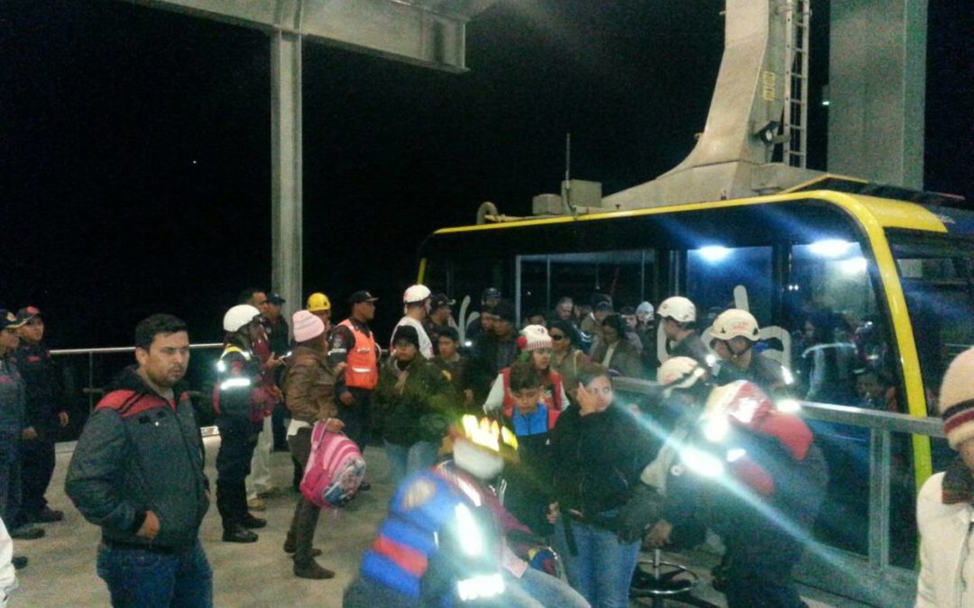 Turistas quedaron varados en Teleférico de Mérida por fallas eléctricas