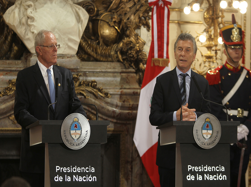 Presidente de Perú y Argentina abogan por respeto a los DDHH en Venezuela