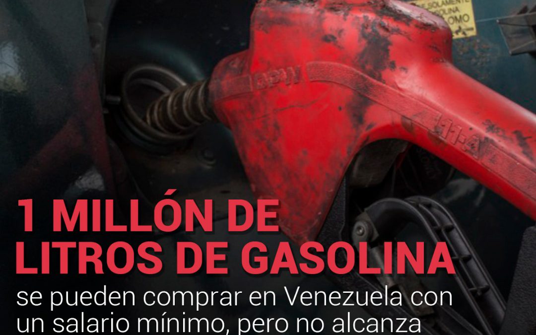 Salario alcanza para 1 millón de litros de gasolina pero no para una lata de atún