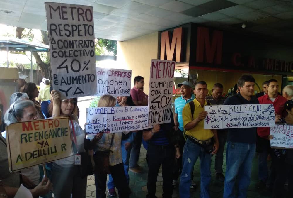 Más de 60 trabajadores del Metro de Caracas fueron despedidos por reclamar derechos