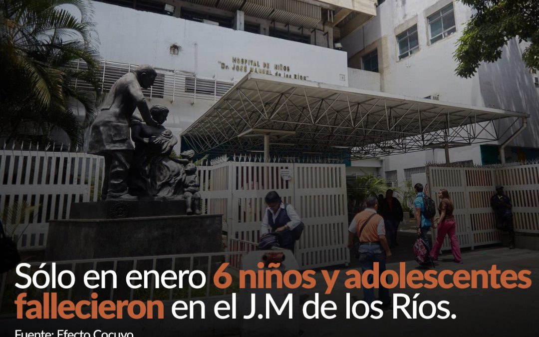 Sólo en enero 6 niños y adolescentes fallecieron en el J.M de los Ríos