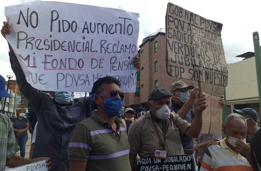 Pensionados del estado Lara protestaron para exigir una pensión  que cubra la canasta básica