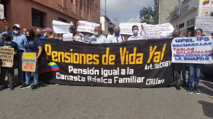 Jubilados y pensionados de Lara seguirán protestando si no reciben respuestas
