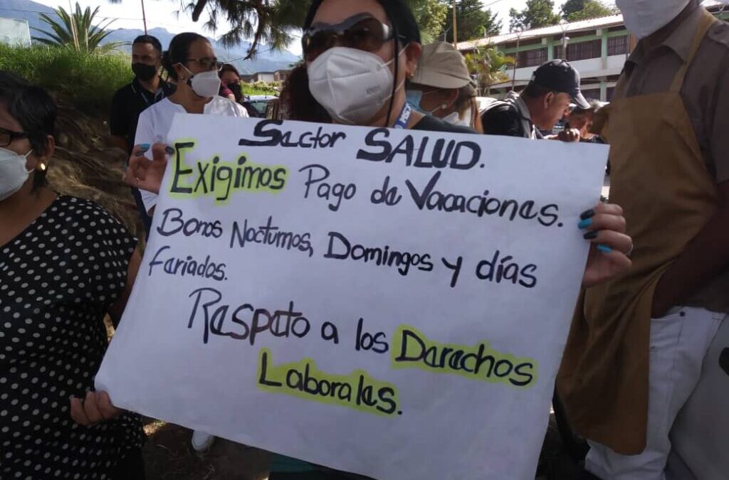 Trabajadores sanitarios del estado Mérida exigen el pago de sus beneficios laborales