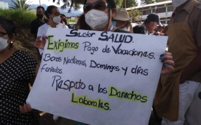 Trabajadores sanitarios del estado Mérida exigen el pago de sus beneficios laborales